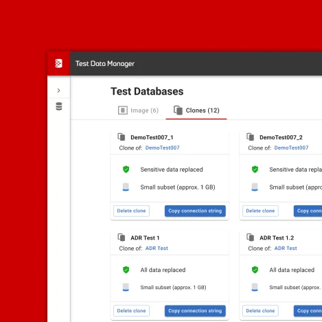 Screenshot of Redgate Test Data Manager