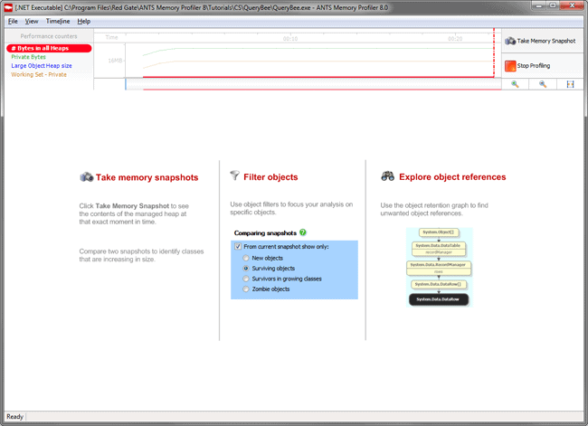 Profiling the application