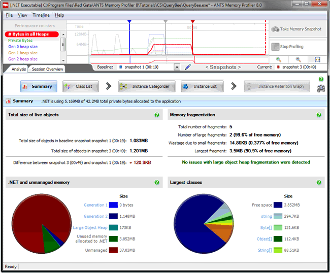 Results from first snapshot