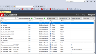 SQL Search screenshot