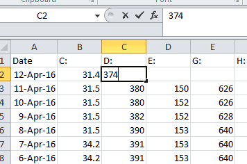 Tracking disk drive space in Excel