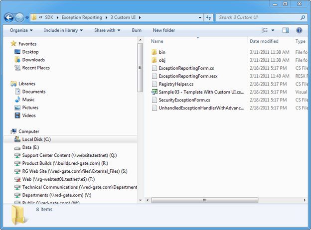 Figure 1: Locating the SDK Samples.