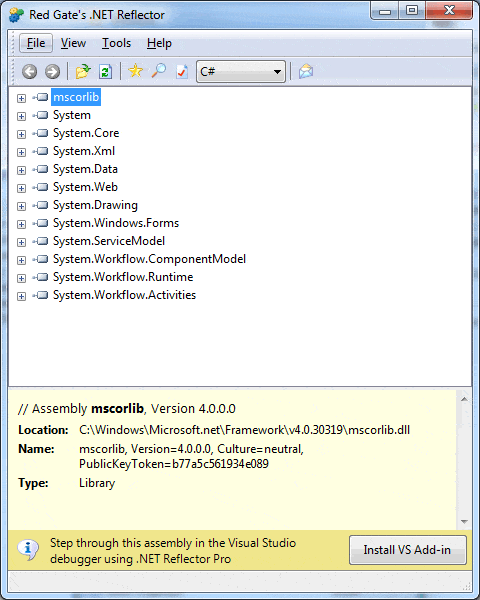 Figure 3: .NET Reflector.