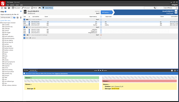 SQL Compare: Compare And Synchronize SQL Server Schemas