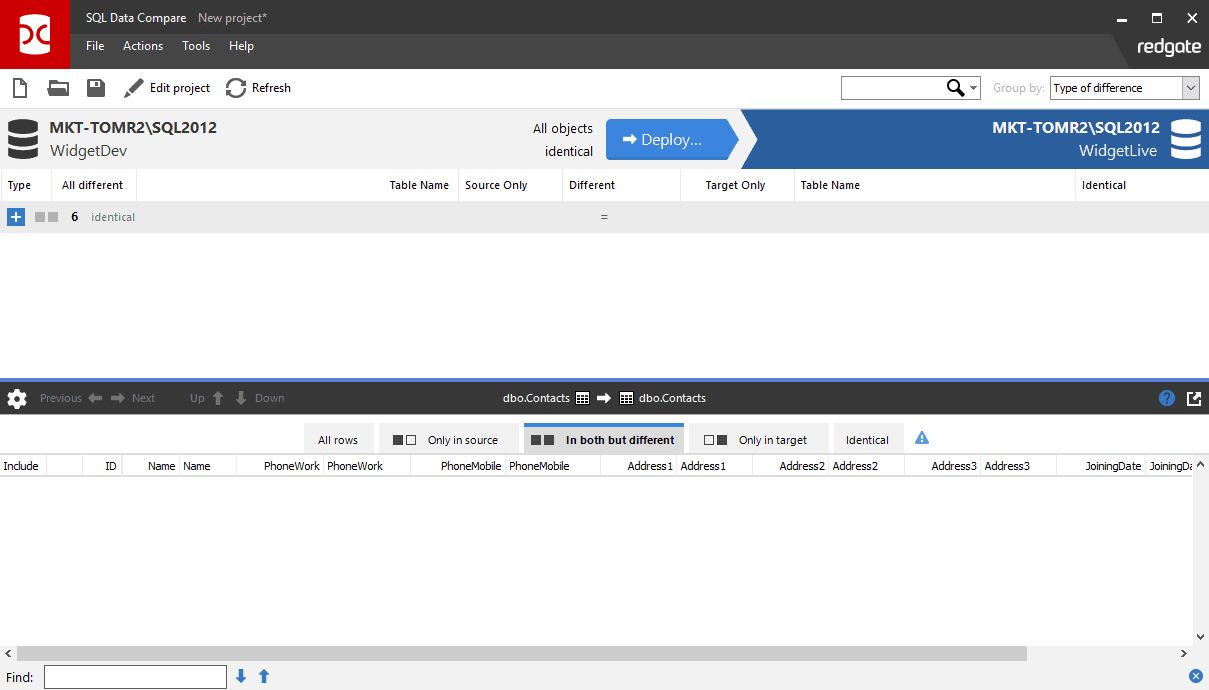SQL Data Compare: Compare And Synchronize SQL Server Database Contents