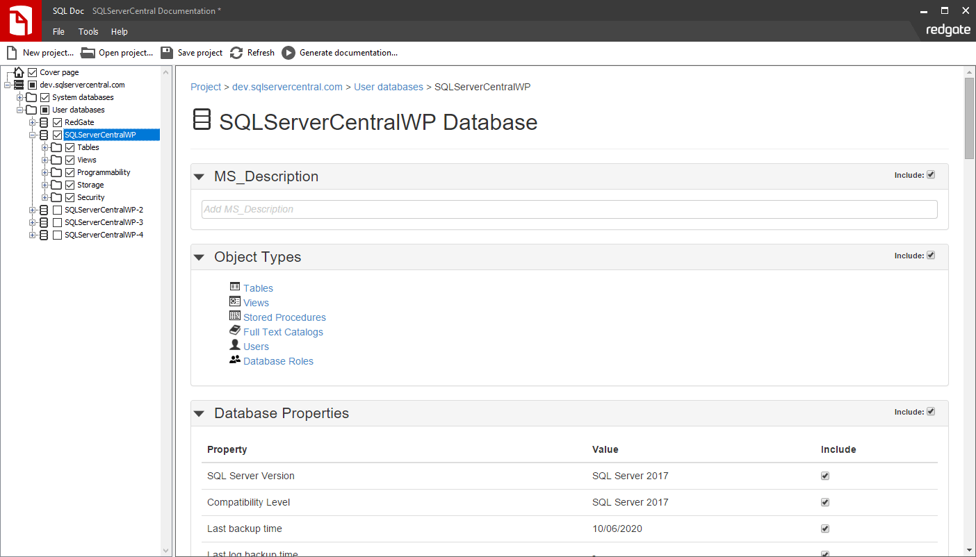 Database Documentation Generator For SQL Server | SQL Doc