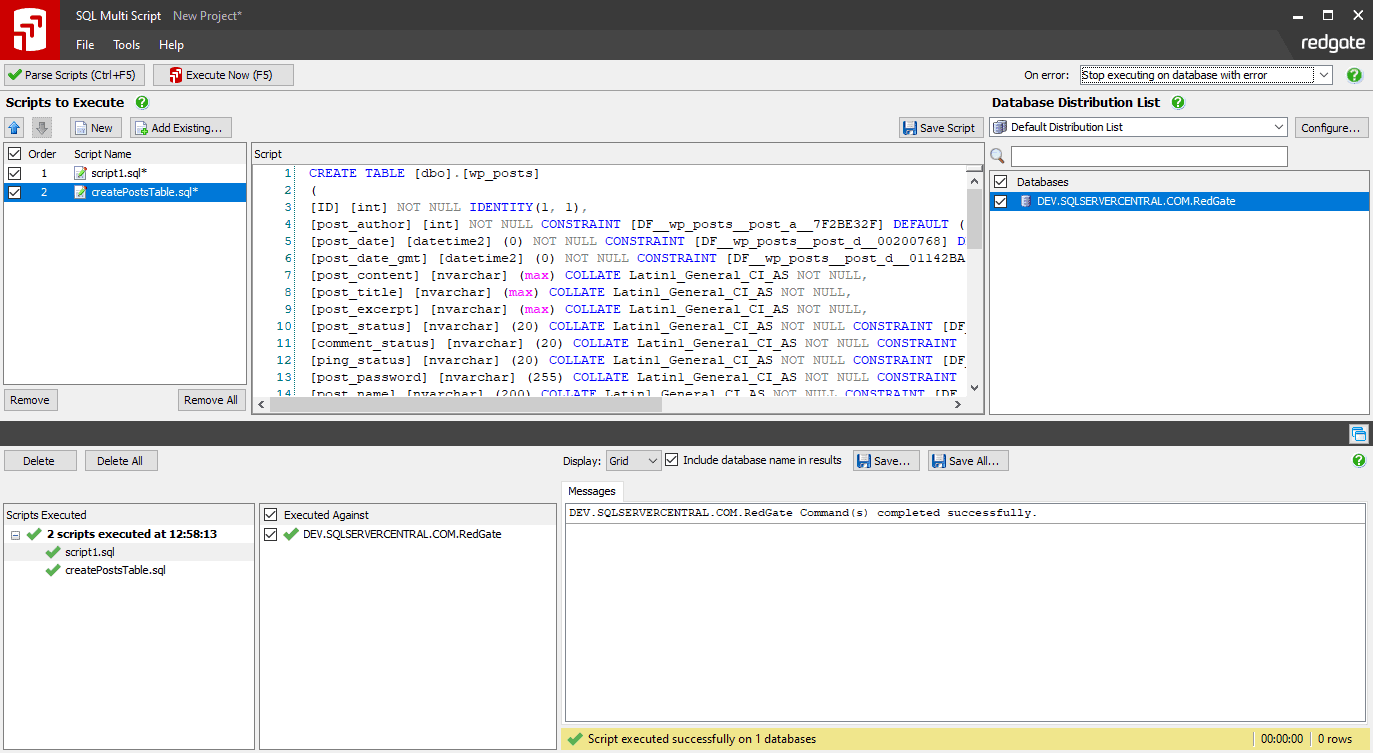 SQL Multi Script: One-click Script Execution On Multiple SQL Servers
