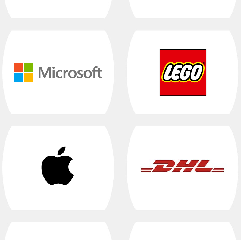 Costco, Microsoft, Shell, DHL logos