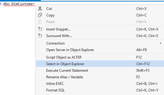 With SQL Prompt you can select an object or synonym from Object Explorer directly from the query window.