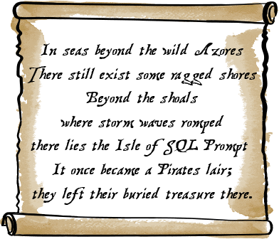 SQL Prompt Treasure Island poem