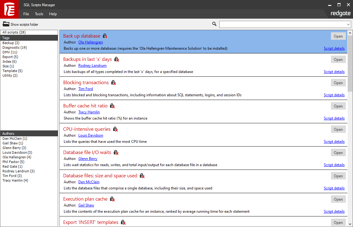 Free SQL Server Administration Scripts | SQL Scripts Manager