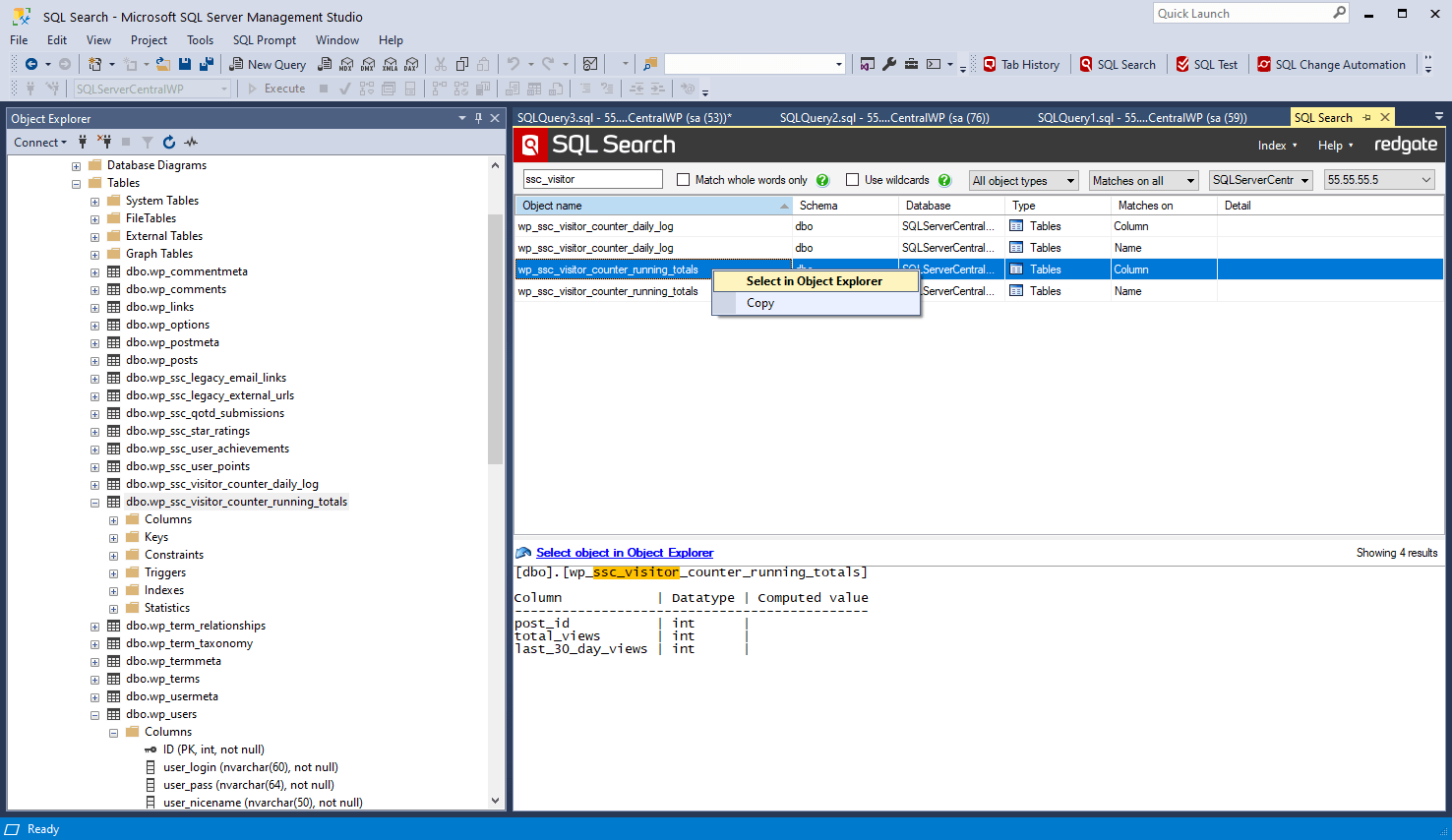 SQL Search - Find SQL fast in SQL Server Management Studio and Visual ...