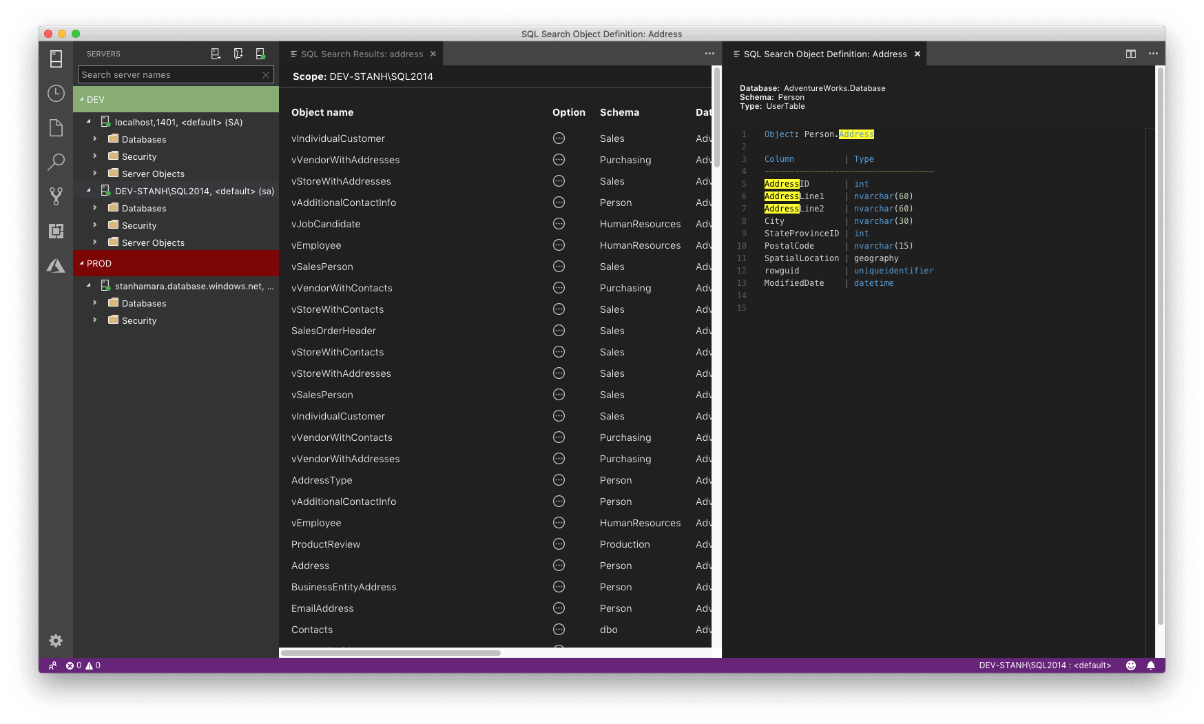 SQL Search for Azure Data Studio - Find SQL fast in Azure Data Studio