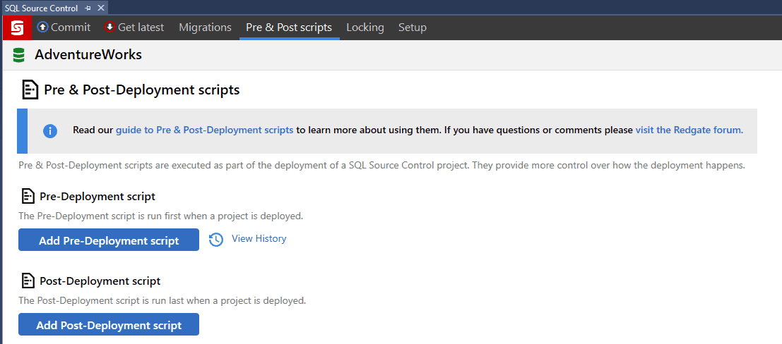 SQL Source Control: Link Database To TFS, SVN, Git, Mercurial