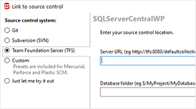 SQL Source Control: Link Database To TFS, SVN, Git, Mercurial