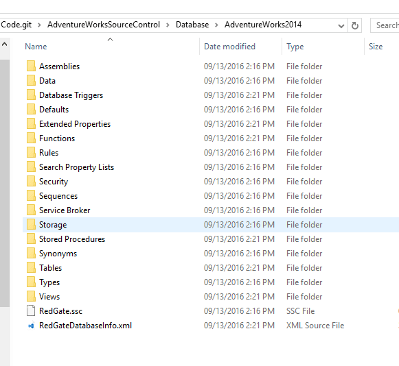 object-level DDL scripts in source control