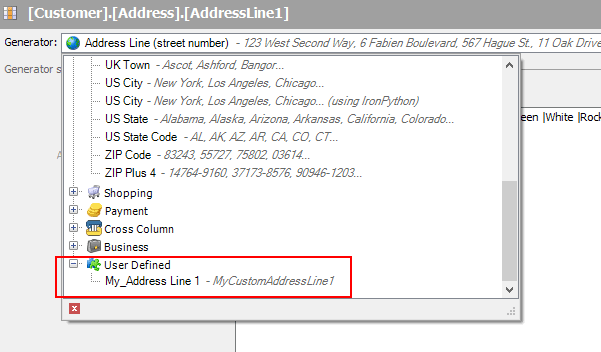 A customized address generator