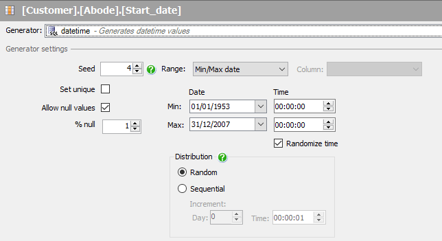 generating dates
