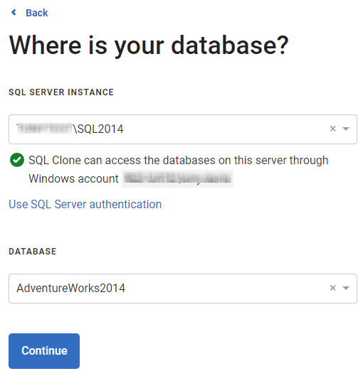 Database provisioning with SQL Clone 4