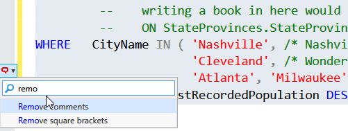 SQL formatting 2