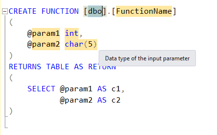 SSMS template replacement points