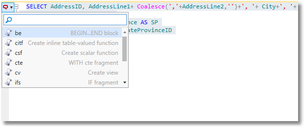 Create inline TVF from a snippet