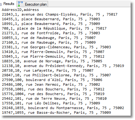 snippet results