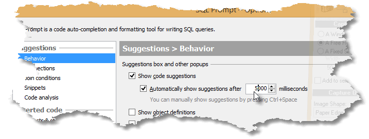 Control frequency of Prompt auto-complete suggestions