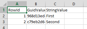query results in an Excel spreadsheet