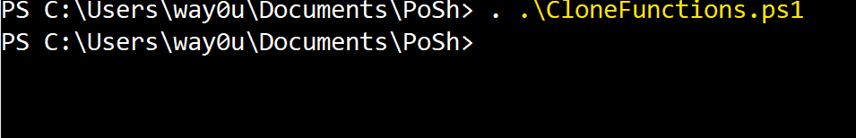 import a PowerShell function into the current session