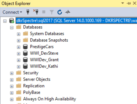 A normal SQL Server database