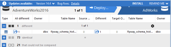 Using Data Compare to verify results