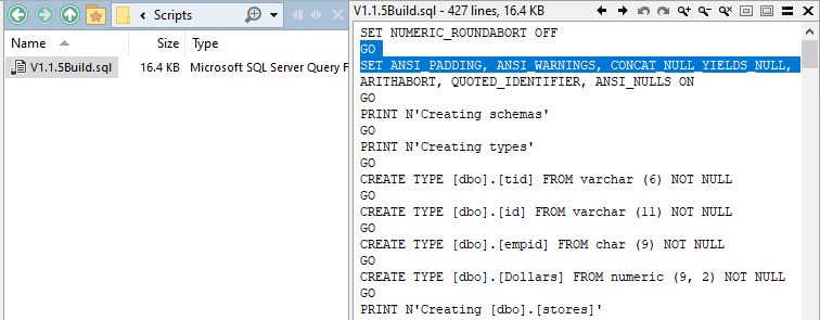 Build script directory