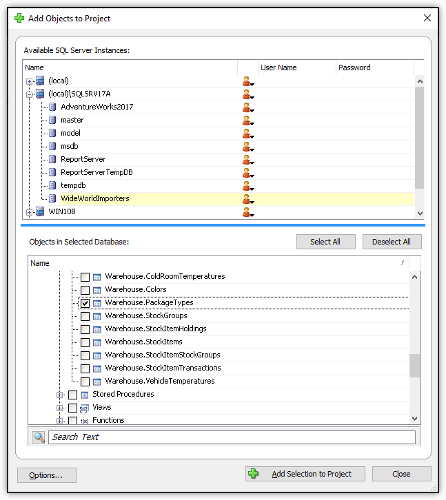adding an object to a project