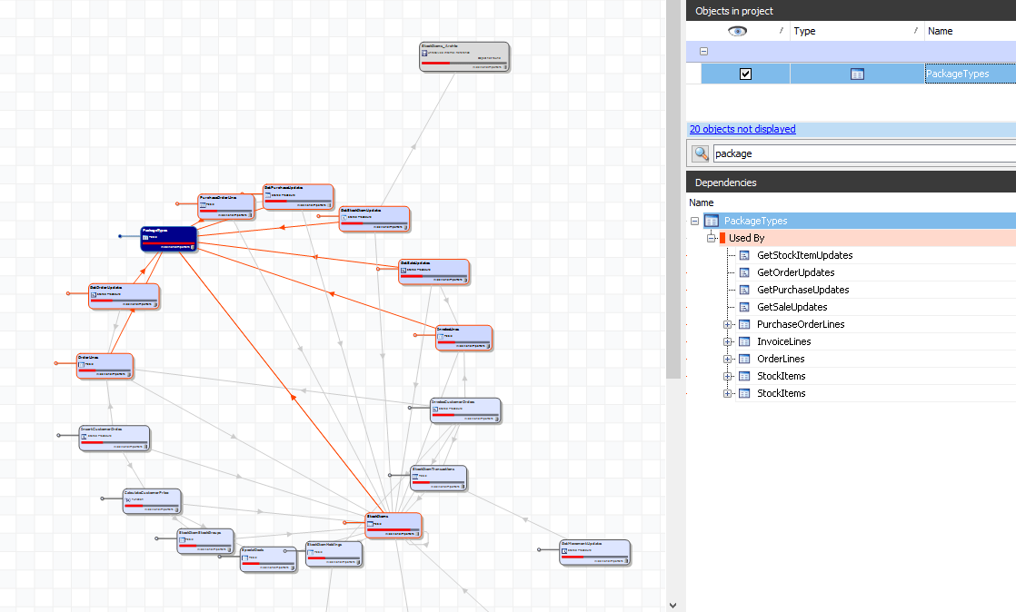 viewing the objects that reference a target object