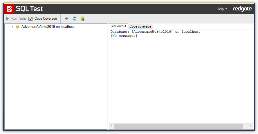 Database added to SQL Test