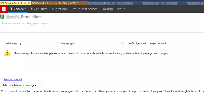 Intermittent authentication errors