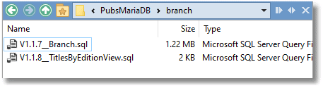 Creating a branch project directory for testing migrations