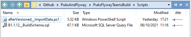 Flyway baseline migration script and PowerShell callback