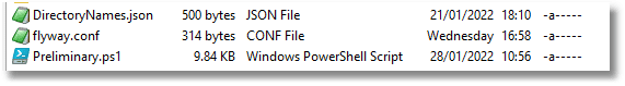 source control files for project configuration and set up