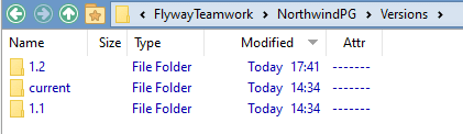 build artifacts for each database version