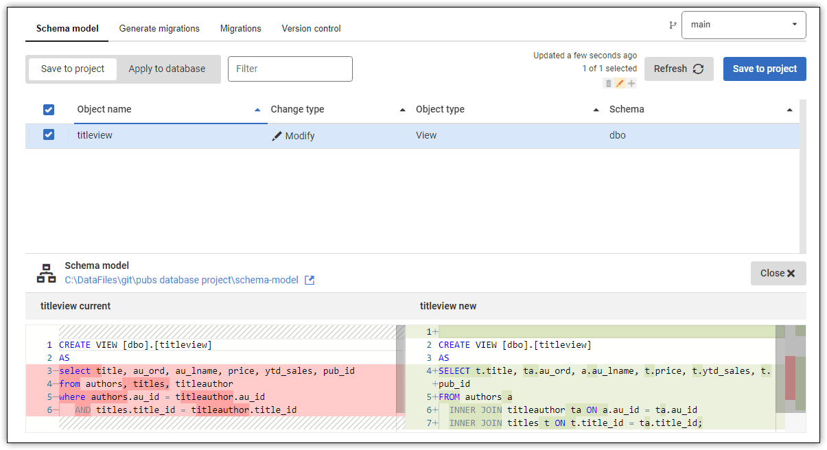 auto-detecting development changes