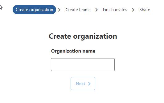 create organization