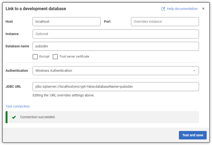 link development database