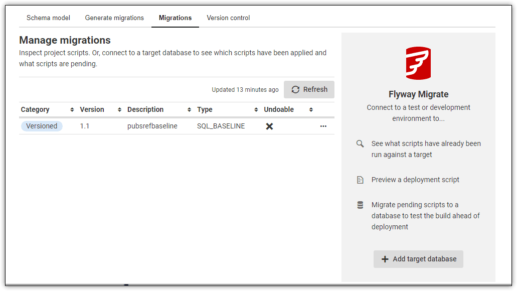 manage migrations