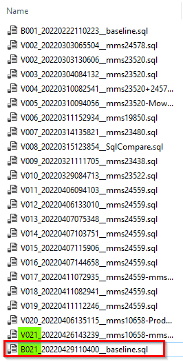 A second flyway baseline migration file