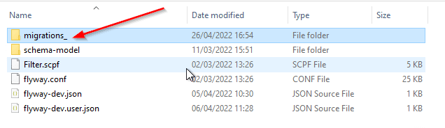 renaming the migrations folder