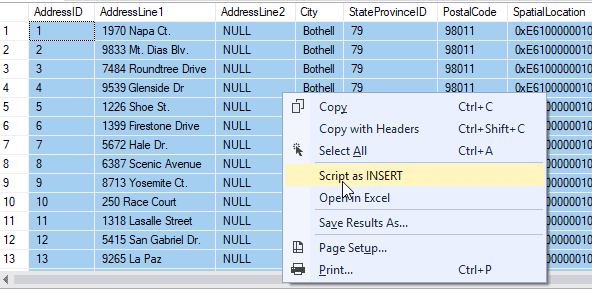 Scripting out multi-row VALUES clauses using SQL Prompt