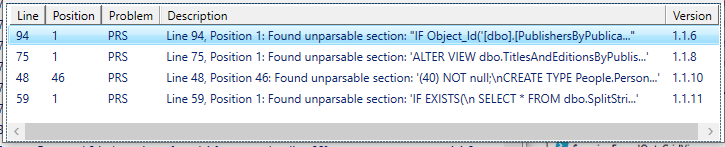 SQL fluff parsing errors 