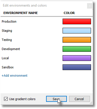 add a new environment